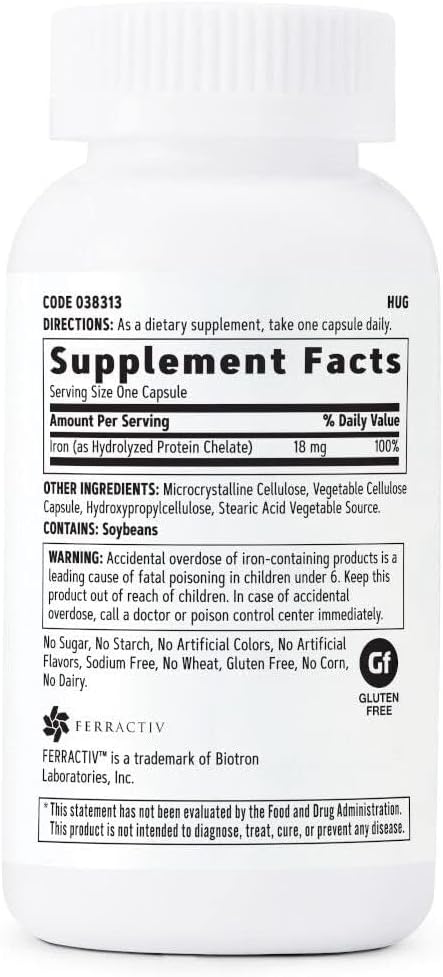 GNC Gentlesorb Iron 18mg Supplement, Supports Healthy Red Blood Cell Formation, 90 Servings