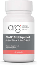 Allergy Research Group CoQ10 Ubiquinol - Delivers 100 mg CoQ10 - Supports Cellular Energy Production, Antioxidant Activity & Heart Wellness - 60 Servings - 60 Vegetarian Capsules