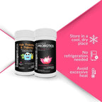 Intelligent Labs 2-in-1 Bundle of Kids’ Probiotics with Hydrolyzed Guar Gum and FOS + Women’s Probiotics (UTI Formula with Cranberry & D-Mannose), No Refrigeration Required, 2 Months Supply Per Bottle