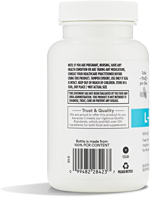 Whole Foods Market, Free-Form L-Carnitine 500mg, Vegan, 60 Count