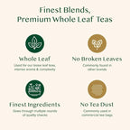 VAHDAM, Kashmiri Kahwa Tea (50 Cups/3.53oz) | Green Tea, Cinnamon, Cardamom, Almond & Saffron | Premium India Loose Leaf Tea | Vacuum Sealed for freshness