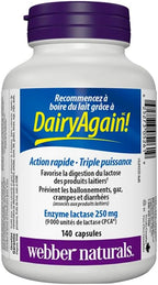 Webber Naturals Lactase Enzyme Extra Strength 140 Capsules