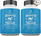 Ancestral Supplements Grass Fed Ovine (Sheep) Thymus Glandular Extract, 3000mg, Histamine, Energy, Allergy and Immune Support Supplement with Grass Fed Beef Liver, Non GMO, 180 Capsules (Pack of 2)