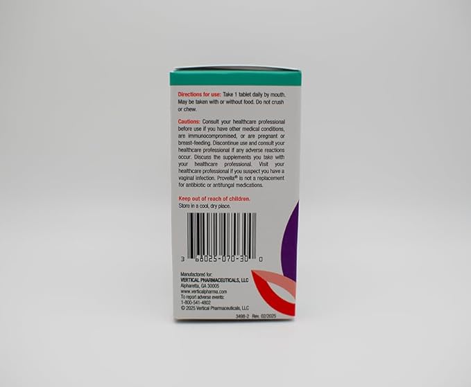 Provella Probiotic Dietary Supplement for Women: Supports Digestive, Feminine, and Immune Health - 30 Tablets