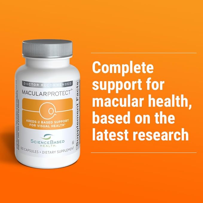 ScienceBased Health MacularProtect AREDS 2 Formula – Eye Health Vitamin & Mineral Supplement with Lutein, Zeaxanthin & B Vitamins for Macular & Vision Support – 60 Capsules (Pack of 2)