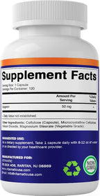 Vitamatic Apigenin 50mg – 120 Vegetarian Capsules Plant-Based Flavonoid for Cellular Health, Relaxation & Healthy Aging