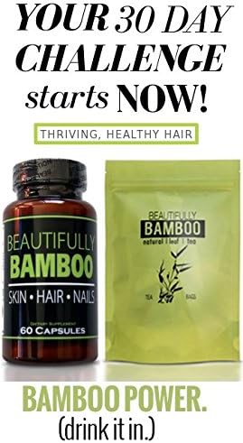 Beautifully Bamboo Ultra Vitamin for Skin, Hair, and Nail Growth. Enriched with Biotin, Bamboo Silica, Amino Acids and more (60 capsules)