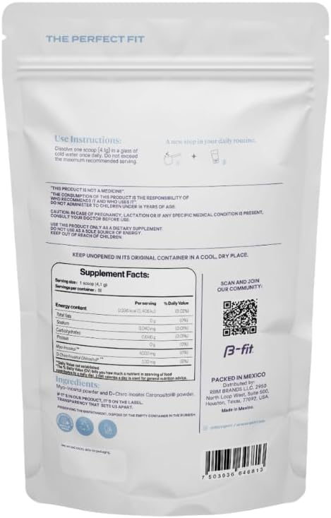 B-FIT Inositol Supplement for Women - Myo & D-Chiro Inositol 40:1 for Optimal Hormonal Balance & Ovulation Support - 60 Servings - 2-Month Supply