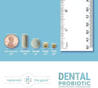 Replenish the Good Dental Probiotic, 30 Sugar Free Chewable Tablets, Mint Flavor - Vegan Supplements w/BLIS K12 & M18 - Boosts Oral Health - Fights Bad Breath (Halitosis), Tooth Decay, Strep Throat