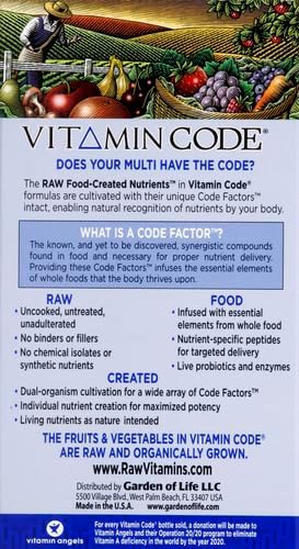 Garden of Life Vitamin Code®,Whole Food Multivitamin for Men,240 Vegetarian Capsules,(Pack of 2)