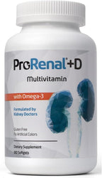 ProRenal+D with Omega-3 Fish Oil Kidney Multivitamin 180 Softgels, 90-Day Supply