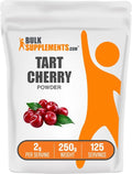BulkSupplements.com Tart Cherry Powder - Fruit Powder, Tart Cherry Supplements - Antioxidant Source, Gluten Free & No Added Sugar, 2g per Serving, 250g (8.8 oz) (Pack of 1)