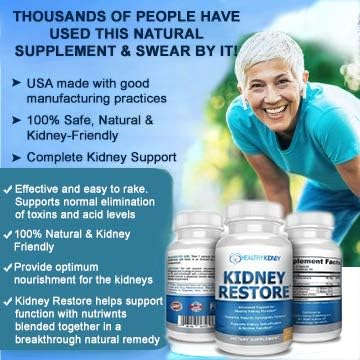 Kidney Restore Organic Sodium Bicarbonate Alkaline Supplement 1LB Cleanse 60 Caps Bundle – Supports Kidney Health, Neutralizes Stomach Acid, Alkaline Superfoods, Immune Support, Antacid & Vitamins f