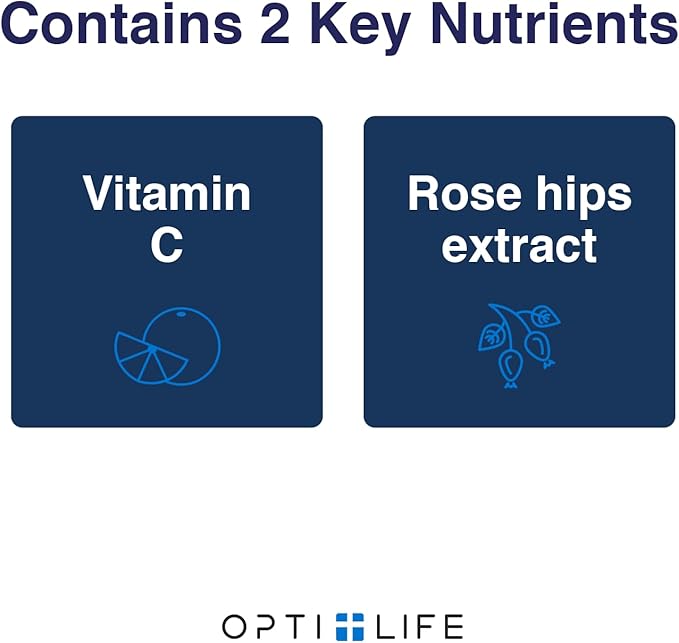 Opti + Vitamin C 1000mg Capsules | Buffered Vitamin C Time Release Essential Antioxidant, Immune System Support & Promotes Healthy Aging* | 100 capsules/100 Servings