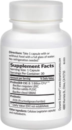 Biome Ultra Spore Probiotic + Prebiotic FOS (ProbioSEB CSC3) – 5 Billion CFU Per Capsule – Bacillus Coagulans, Subtilis & Clausii – Shelf-Stable Daily Probiotic for Gut & Microbiome Support – 30 Caps