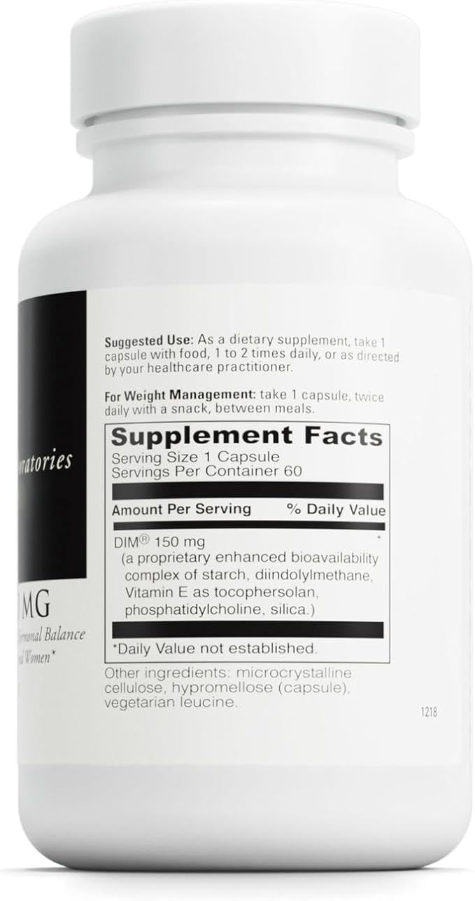 DAVINCI Labs DIMPro 150mg - Helps Support Hormonal Balance, Estrogen Metabolism & More with DIM* - Gluten-Free - 60 Capsules (60 Servings)