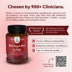 Red Yeast Rice with CoQ10 Supplement - Advanced Healthy Heart & Healthy Cholesterol Levels Formula for Men & Women - Red Yeast Rice Capsules with 1200mg per Serving and CoQ10-240 Count