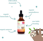 SPRIGS Kids Sleep Support Liquid, Melatonin Free Bedtime Drops for Children | Calming Herbal Blend with Passionflower, Lemon Balm & Chamomile | Natural Nighttime Relaxation Formula