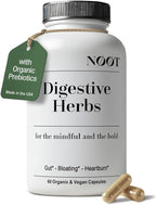 NOOT Digestive Herbs for IBS Support & Anti Bloating for Women and Men, Ginger, Peppermint Extract, Cardamom & Fennel for Gas, Discomfort, Indigestion, Heartburn, Digestive Support, 60 Capsules