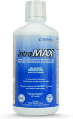 intraMAX Organic Liquid Multivitamin, Non GMO, Dairy Free, Gluten Free, Magnesium, Vitamin D, C and E, Zinc (32 oz., Peach Mango)
