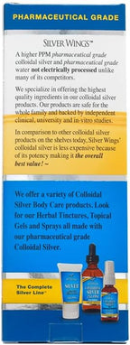 Natural Path Silver Wings Colloidal Silver 500ppm Immune Support Supplement 4 fl. oz. Dropper,(Pack of 2)