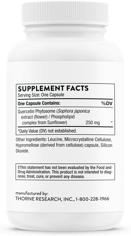 THORNE - Immune Support Duo - Quercetin Phytosome & NAC for Balanced Immune and Respiratory Wellness - 30 Servings