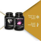 Intelligent Labs 2-in-1 Bundle of MagEnhance Magnesium Supplement (Magnesium L-Threonate Complex with Mg Glycinate and Mg Taurate) and Max Strength Berberine 500MG Capsules