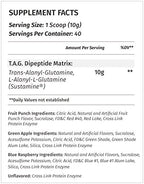 Metabolic Nutrition, TAG, Trans Alanyl Glutamine, 100% L-Glutamine Peptide Powder, Pre Intra Post Workout Supplement, 400 Grams (40 Servings) (Blue Raspberry)