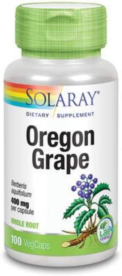 SOLARAY Oregon Grape Root Capsules, 400 mg | 100 Count