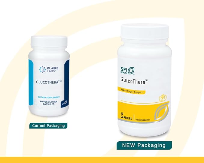 Klaire Labs SFI Health GlucoThera - Hypoallergenic Chromium Complex with Alpha-Lipoic Acid, Banaba Extract & Vanadium (60 Capsules)