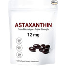 Astaxanthin 12mg Softgels - Premium Astaxanthin from Microalgae, Triple Strength, Immune Support - Non-GMO & Gluten Free 120 Softgels (1)