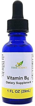 Liquid Vitamin B6 Drops - Pyridoxine Extract Dietary Supplement to Support Brain Function, Immunity, Nervous System, Heart Health, Metabolism - 500% DV, 36 Servings per Bottle - 1 fl. oz.