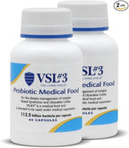 VSL#3® Probiotics for Digestive Health, IBS & UC Symptoms - 112.5B CFUs, High-Potency, Multi-Strain, Live, Refrigerated Probiotic, Medical Food for Gut Health Support in Men & Women, 120 Capsules