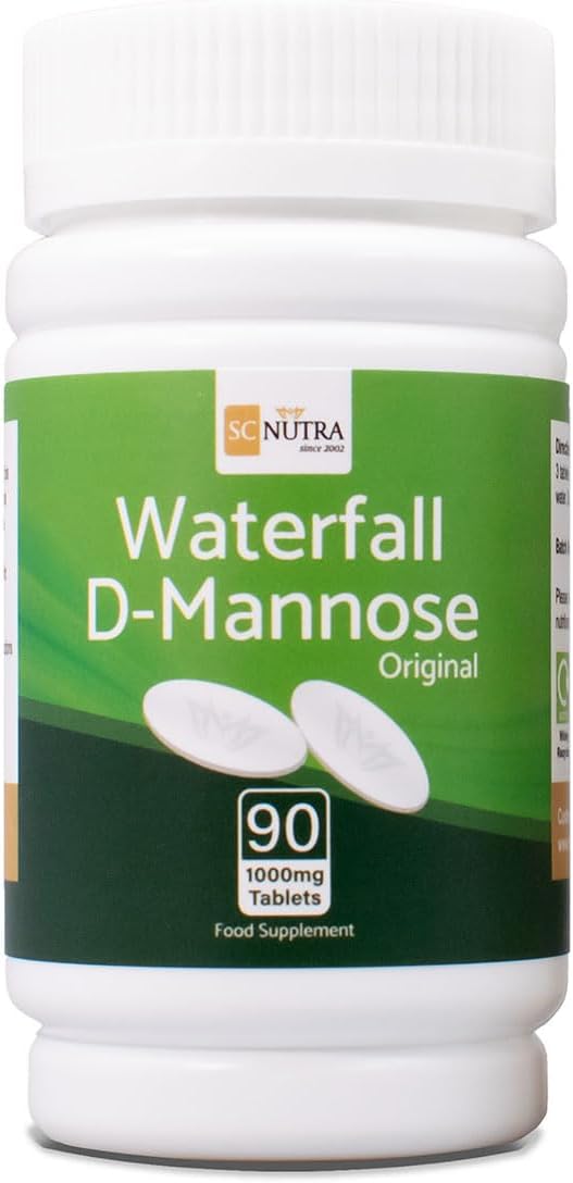 sc nutra Waterfall D-Mannose 1000mg Tablets - Value Pack 90 Tablets