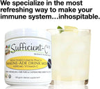 Sufficient-C High Dose Non-GMO Vitamin C - Lemon Peach Immune-Ade Drink Mix 250 Grams - Healthy Hydration Like Never Before (2 Pack)