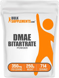 BulkSupplements.com DMAE Bitartrate Powder - Dimethylaminoethanol Bitartrate, DMAE Supplement - Unflavored & Gluten Free, 350mg per Serving, 250g (8.8 oz) (Pack of 1)