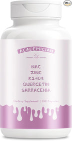 Quercetin 500mg Capsules with Zinc Capsules Vitamin d3 K2 Nac Supplement - 120 Count