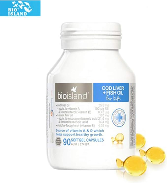 Bio Island Cod Liver + Fish Oil 90 Capsules