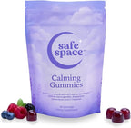 Safe Space Calming Gummies – Stress Relief with Ashwagandha, L-Theanine, Magnesium & Lemon Balm – Relaxation & Sleep Support – from ASMR – Vegan (60 Count)