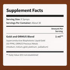 Liquid Gold Supplement Spray | Pure Gold Nanoparticles for Energy, Focus & Mental Clarity | ORMUS Precious Metals Blend (1)