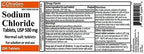 Sodium Chloride Tablets 500 mg (0.5 gram), USP Normal Salt Tablets - 200 Tablets by CitraGen Pharmaceuticals, Inc.