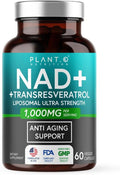 NAD Supplement High Purity (500mg of 95% Pure NAD Plus) with Resveratrol - NMN and Nicotinamide Riboside Alternative for Energy, Anti-Aging, Cell Regeneration, Focus – 60 Pills