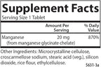 Carlson - Chelated Manganese, 20 mg, Superior Absorption, Healthy Metabolism, Bone Support & Brain Health, 100 Tablets