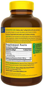 Nature Made Extra Strength Magnesium 400 mg., 180 Softgelsm Bundle with a Pill Oragnizer (2 Items)