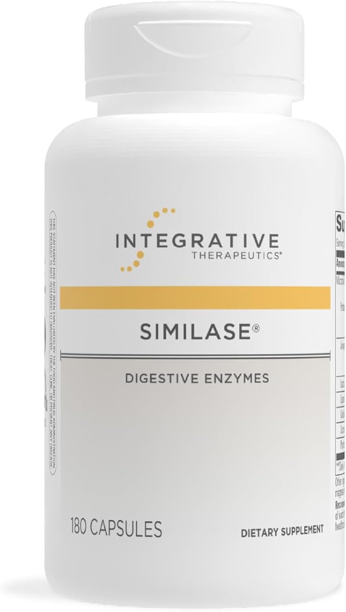 Integrative Therapeutics Similase - Vegan Digestion Support* - Comprehensive Blend of Digestive Enzymes* - Supports Digestion and Nutrient Absorption* - Dairy-Free - 180 Count (90 Servings)