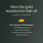 New Chapter Wholemega for Moms Fish Oil Supplement, Tiny Capsules, 2000mg per Serving, Prenatal DHA with Omega-3 + Vitamin D3 for Prenatal & Postnatal Support, 500mg Each - 180 Count