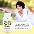 Maximum Pine Bark Extract 100 mg per Serving| Maritime Pine Bark Supplement for Natural Health Support (120 Capsules)