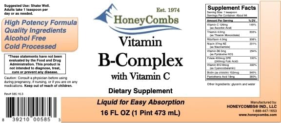 Liquid B-Complex w/ Vit-C, 16oz
