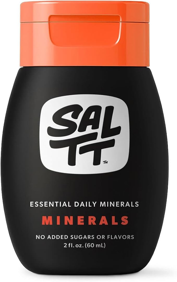 SALTT - Minerals (2 oz) - Trace Mineral Drops - Sodium, Potassium, Magnesium, Zinc, Copper - Ultra Low Carb - Zero Sugar, Vegan, Gluten Free, Non GMO - Daily Electrolytes - Travel Size - By Keto Chow