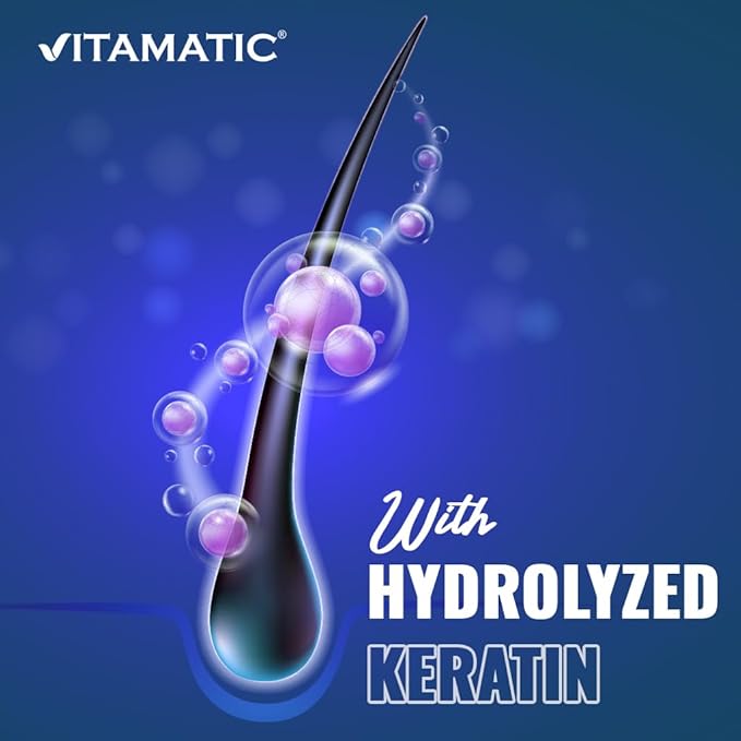 Vitamatic High Potency Biotin 20000 mcg (20mg) with Keratin 100mg - 120 Tablets - Biotin Supplements for Healthy Hair Skin & Nails for Adults (120 Count (Pack of 3))